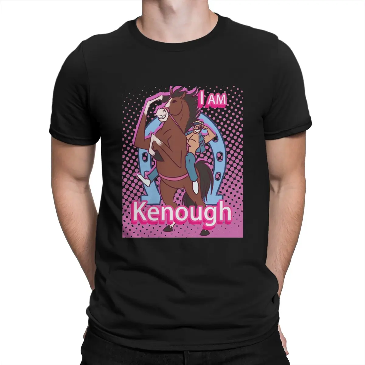 Funny i am kenough 9 T-Shirts for Men Crew Neck 100% Cotton T Shirts Ryan Gosling Theme Short Sleeve Tees Summer Clothes