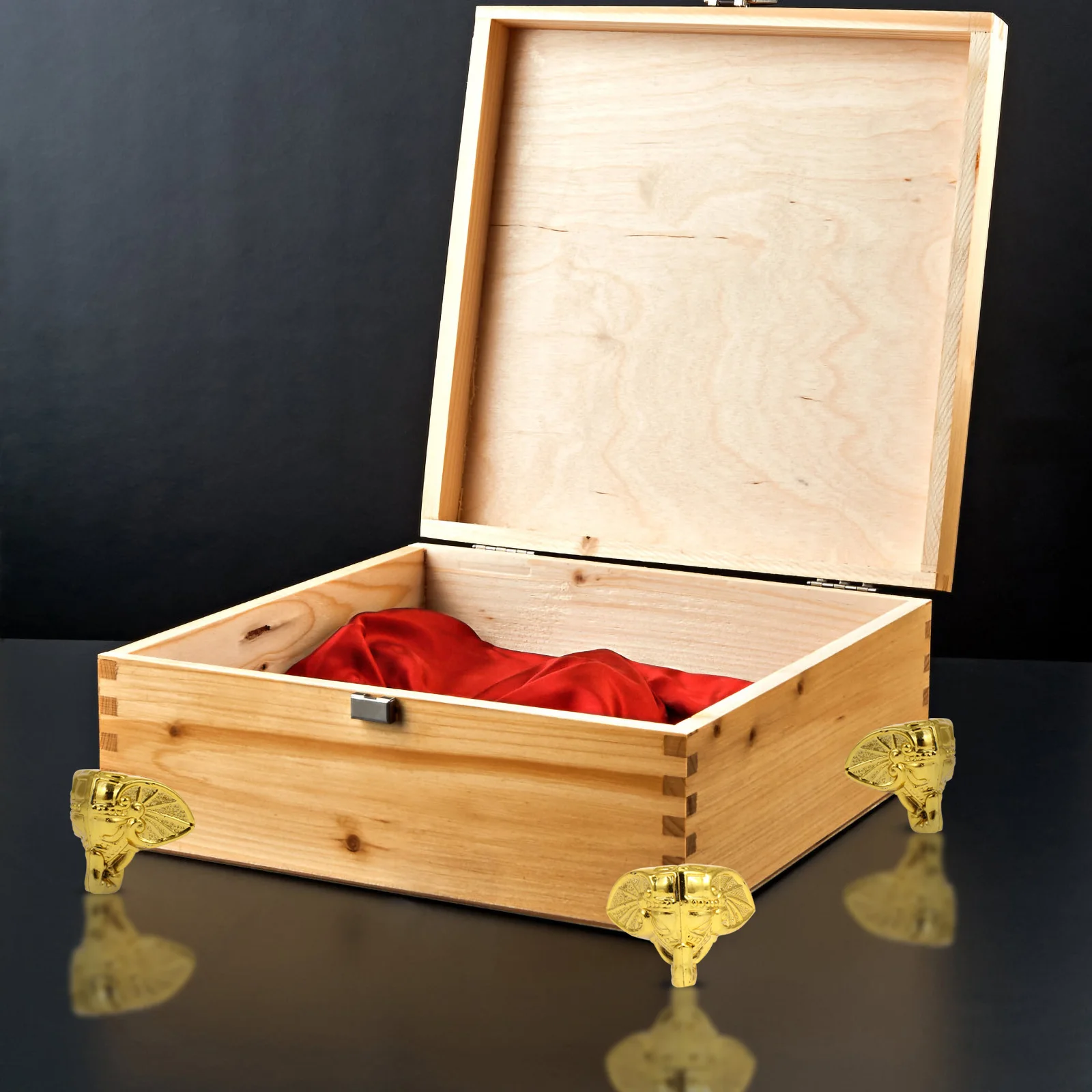 

20pcs Decorative Corner Codes Furniture Accessories Retro Golden Box Legs Wooden Case Corners ElegantVintage Desk Table