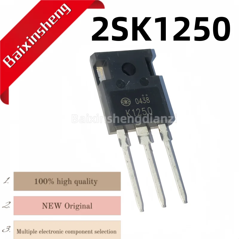 

10 pieces, 2SK1250, K1250, TO-247, N-channel, MOSFET, brand new and of good quality