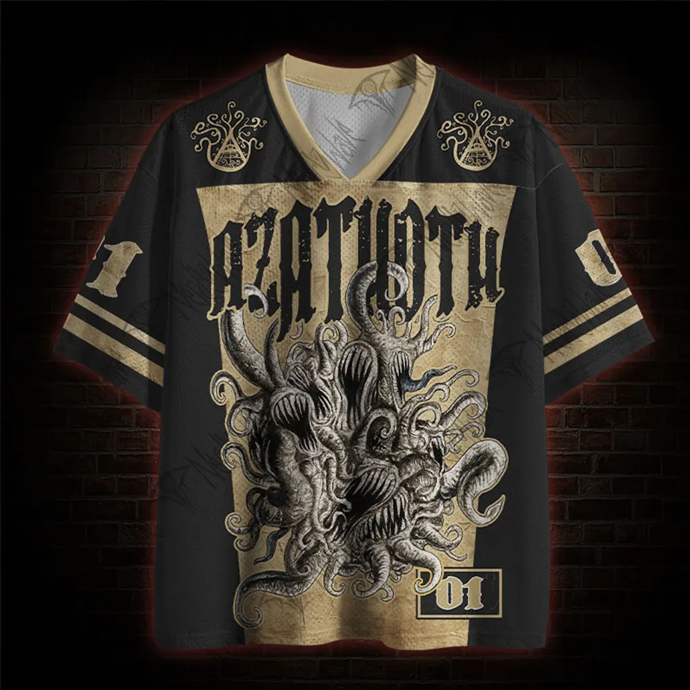 2026 Neue Film-Sportmode Kurzarm-V-Ausschnitt Streetwear für Erwachsene und Kinder Gothic-Stil Horror-Fans Geschenk