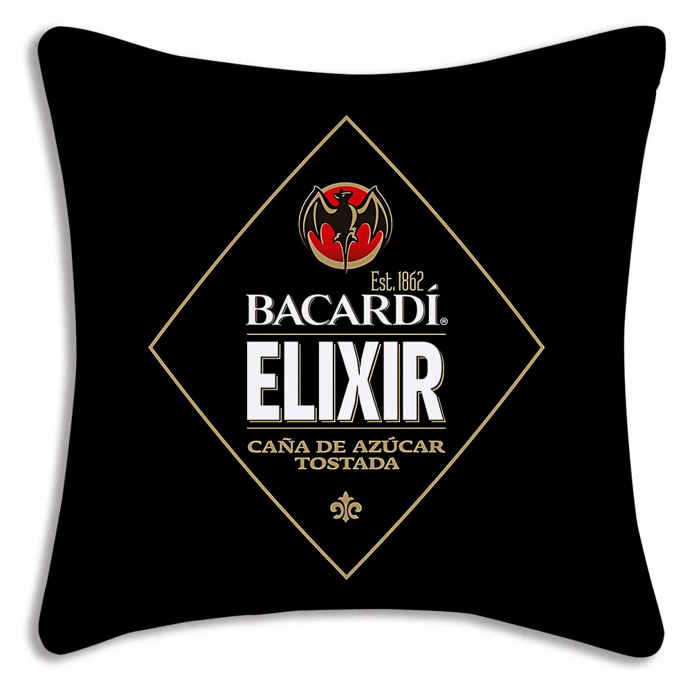 Pillow Covers B-Bacardi Cartoon Sofa Decorative Home Double-sided Printing R-Rum Short Plush Cute Cushion Cover