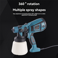 HRBAJ-Portable Electric Tool 1400ML Paint Sprayer 650-800W Auto Furniture Steel Coating Airbrush Household Paint Tool