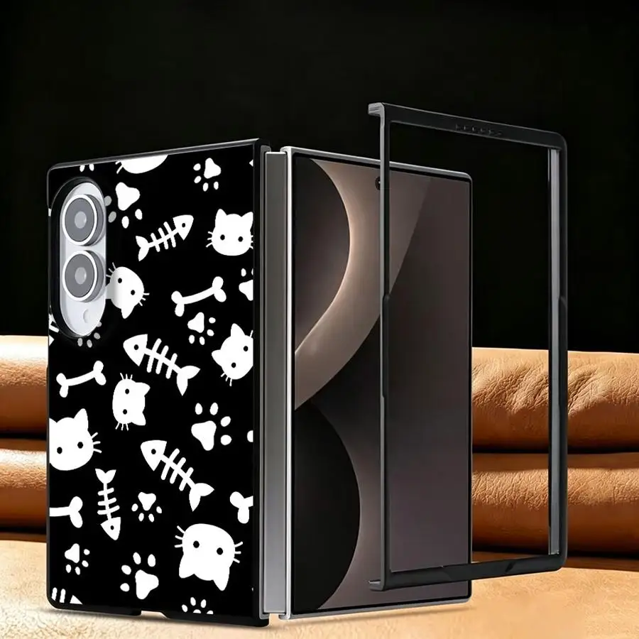 Luxury Phone Cover Case for Samsung Galaxy Z Fold8 Wide ZFold8 Z Fold 8 ZFold Wide Cute Kitten Claws