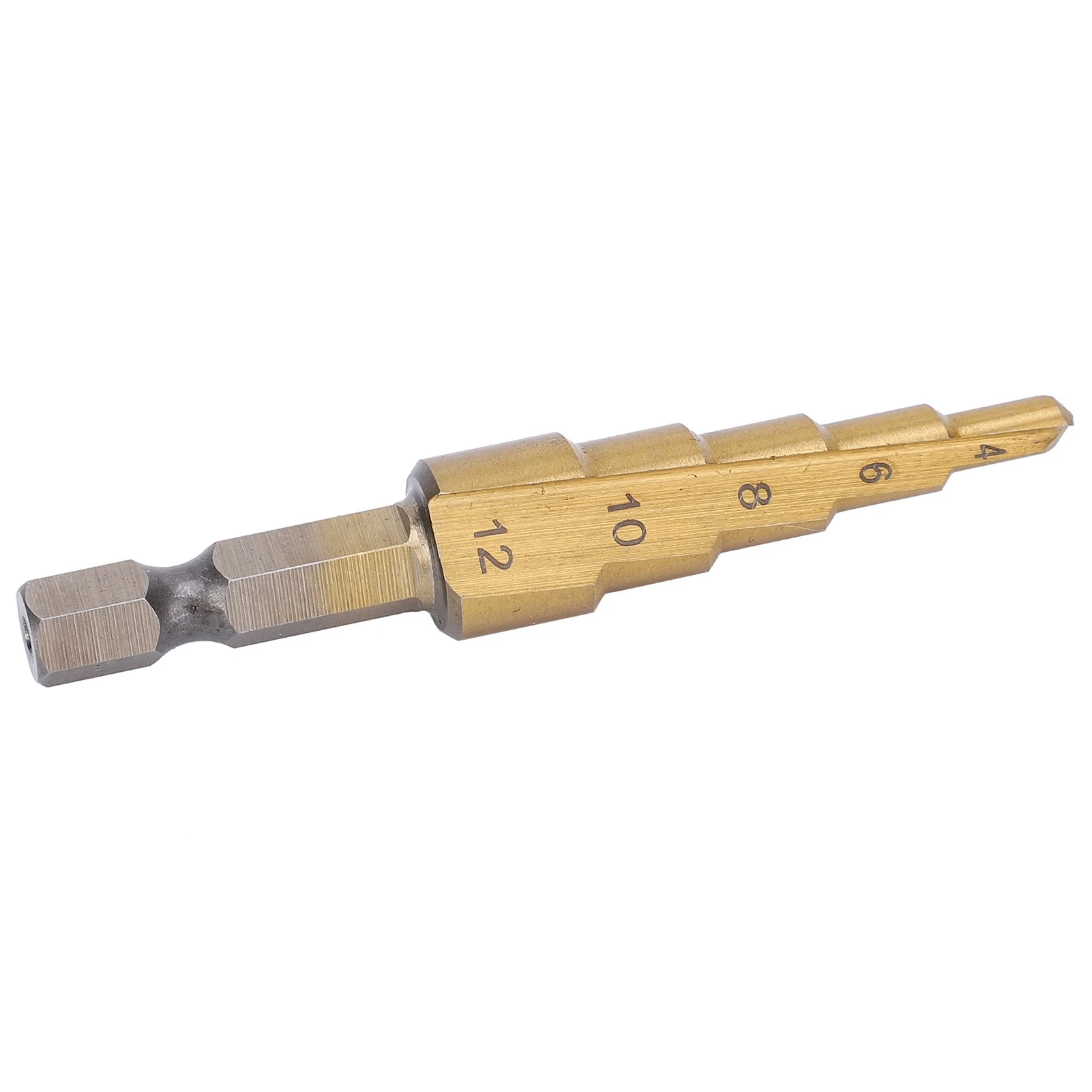 Step Drill Bit HSS Multiple Hole Tapered Reaming Straight Groove Hand Tools 4mm~12mm
