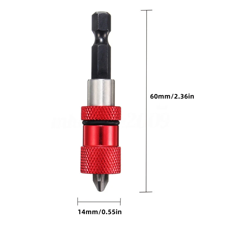 Uchwyt przedłużający Limit Przedłużenie Śruba do płyt kartonowo-gipsowych Końcówka BiT - 60 mm Regulowany chwyt sześciokątny 1/4\'\' Wkrętak typu