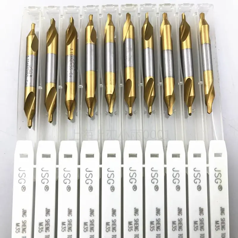 M35 cobalt plated titanium center drill A1-A6mm, suitable for stainless steel metal chamfering positioning CNC lathe drill bits