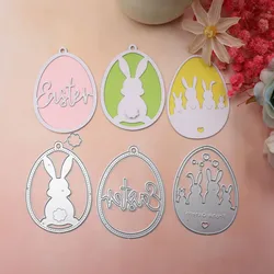 Easter Rabbit Tag 3PCS 2025 New Arrival Metal Cutting Die Decorative Scrapbooking Album Knife DIY Handmade Card Punch Embossing