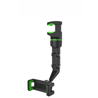 360 Degree Rotatable Universal Car Phone Holder Multifunctional Auto Rearview Mirror Seat Hanging Clip Bracket Cell Phone Holder