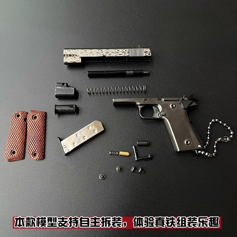 1911 Keychain Model 1:3 High Quality Metal GLOC Toy Gun Miniature Alloy Pistol Collection Toy Pendant Wholesale Christmas Gift