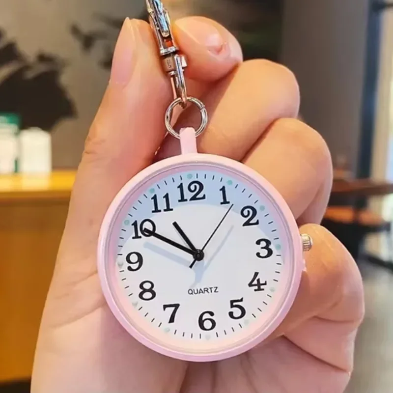 Tiny Cute Quartz Pocket Watch Minimalist Watches Unisex Compact Keyring Ideal For Nurses Doctors Child Gift Minimalist Design