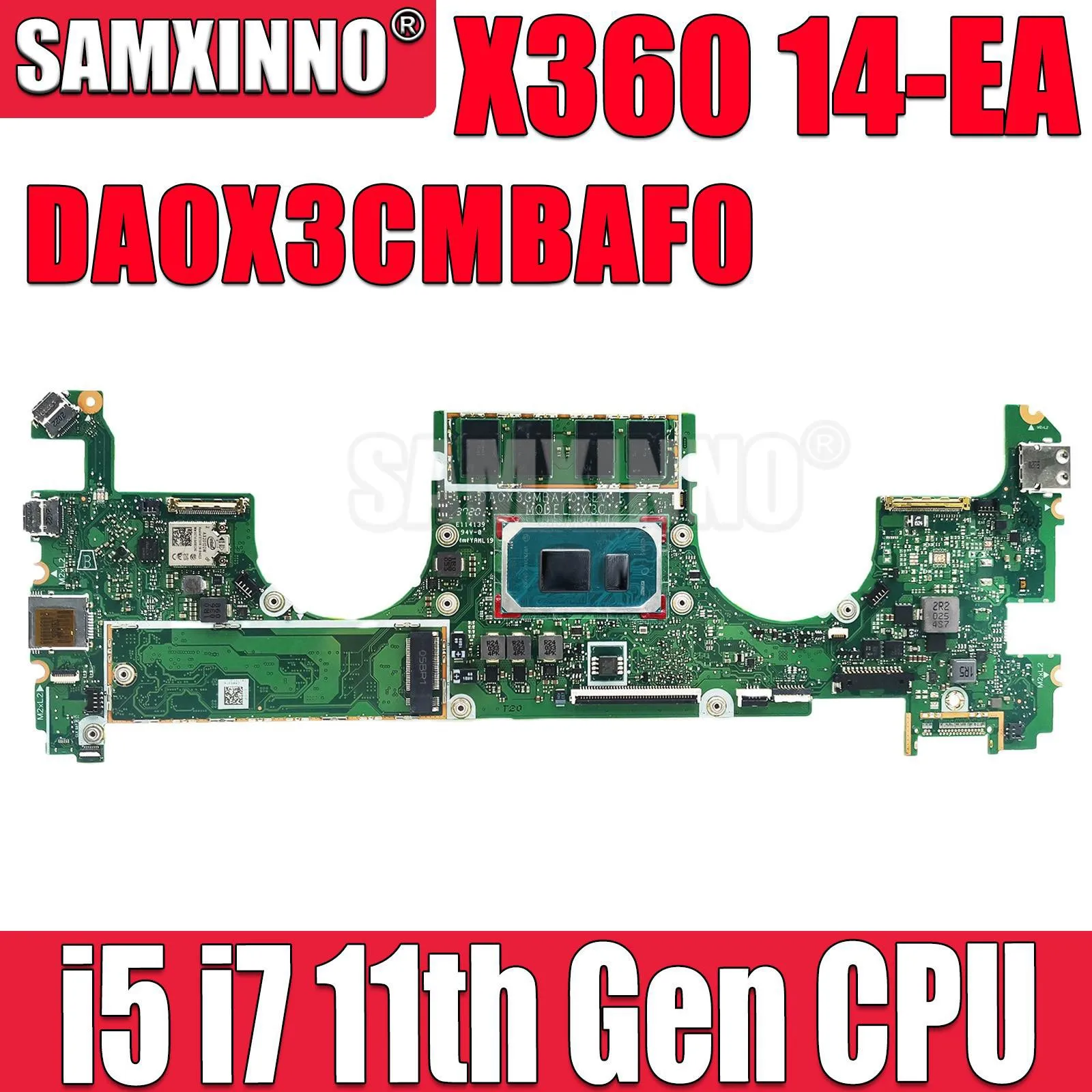 

SAMXINNO DA0X3CMBAF0 For HP SPECTRE X360 14-EA Laptop Motherboard With i7-1165G7 CPU RAM 8GB 16GB M22176-601 M22176-001