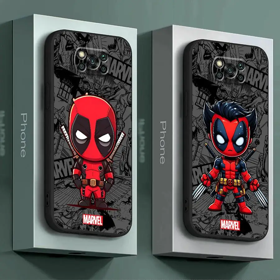 Marvel Deadpool Groot Cover Phone Case for Poco C40 M3 X4 GT X3 NFC M5 M4 Pro 5G F5 F1 C50 C51 X4 Pro TPU Soft