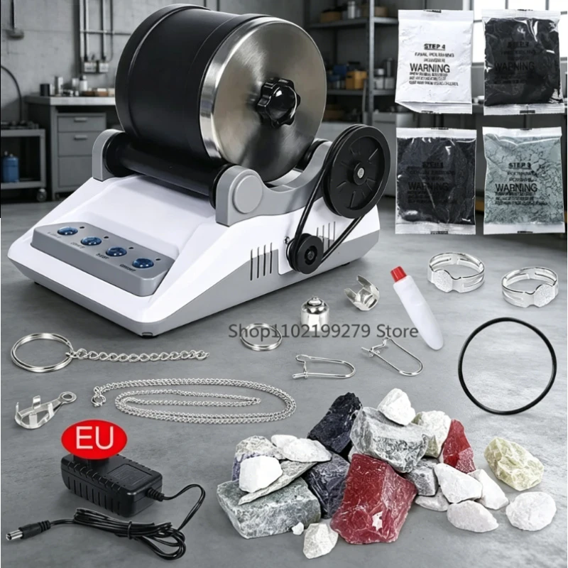 110-220v-rock-tumbler-kit-diy-electric-rock-tumbler-toy-with-rough-gemstones-polishing-grits-for-adult-kids-polishing-machine