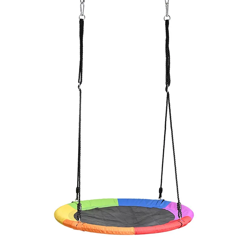Backyard Round Flying Swing With Adjustable Hanging Ropepromote sales