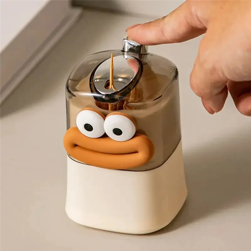 

6PCS Toothpick Holders Automatic -Up Toothpick Storage Organizers Restaurant Toothpick Box Living Room Table Decor-A57X