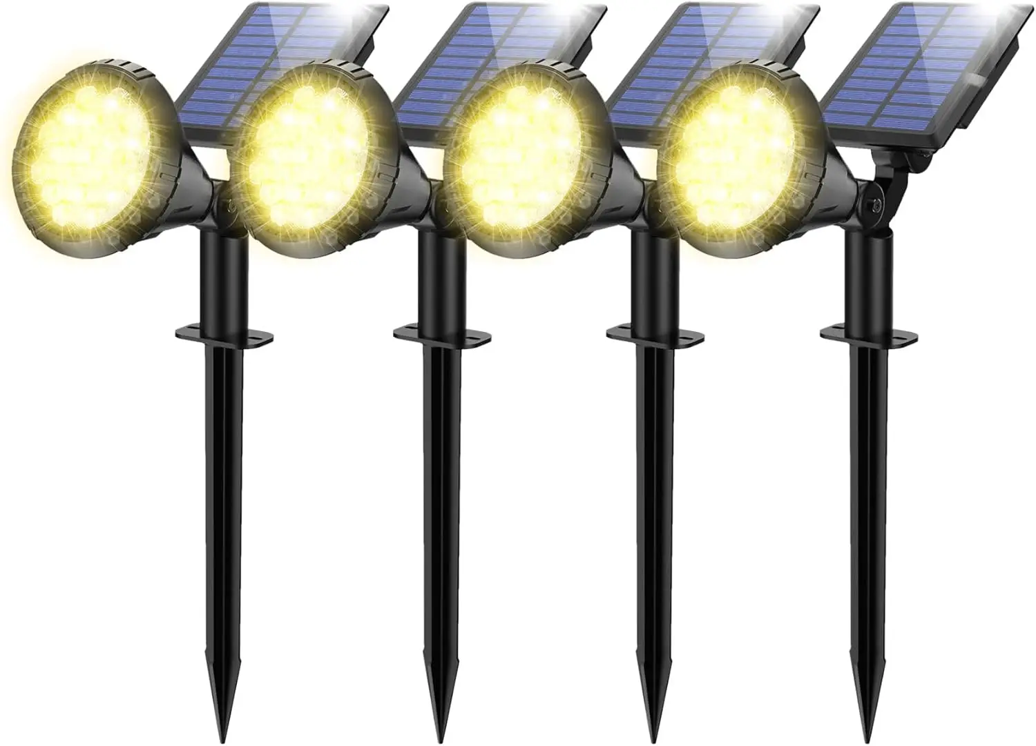 

Solar Spot Lights for Outside, 21 LED Outdoor Solar Lights for Yard, 4 Pack Solar Spotlights Waterproof Auto On/Off,Hot Sale