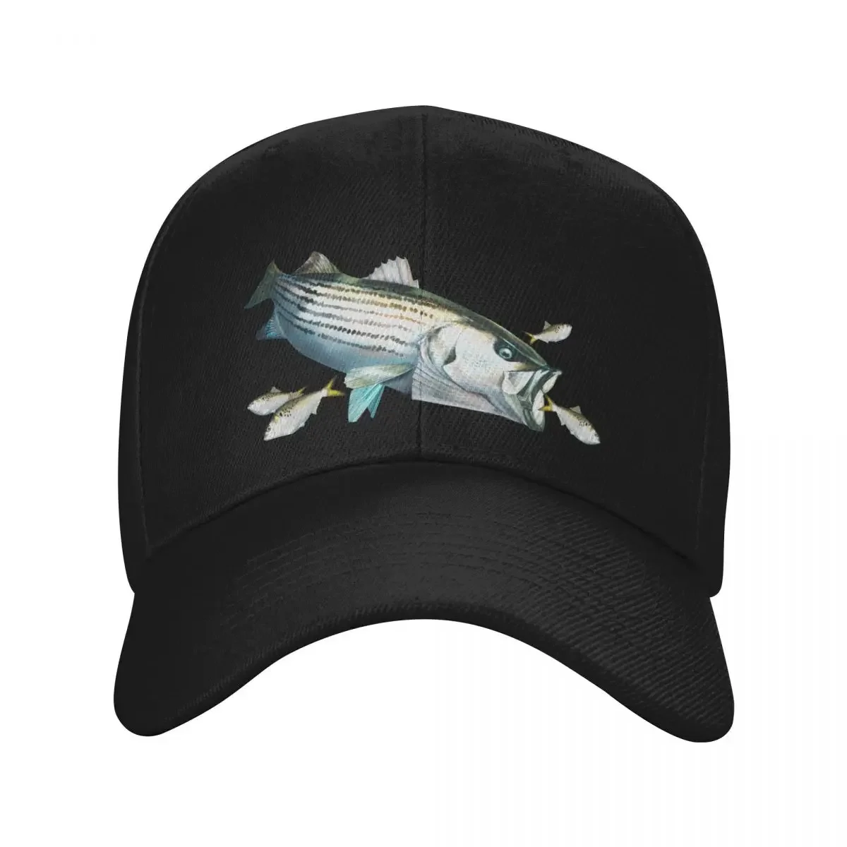 

Striped Bass Chasing Menhaden Baseball Cap Streetwear Dropshipping Horse Hat Fishing cap Caps Male Women's