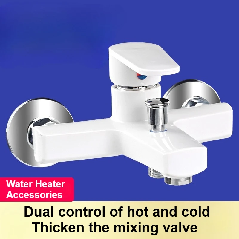 

Wall Mounted Bathtub Faucet Multifunctional Water Heater Hot and Cold Water Mixier Faucet ABS Household Bathroom Faucets