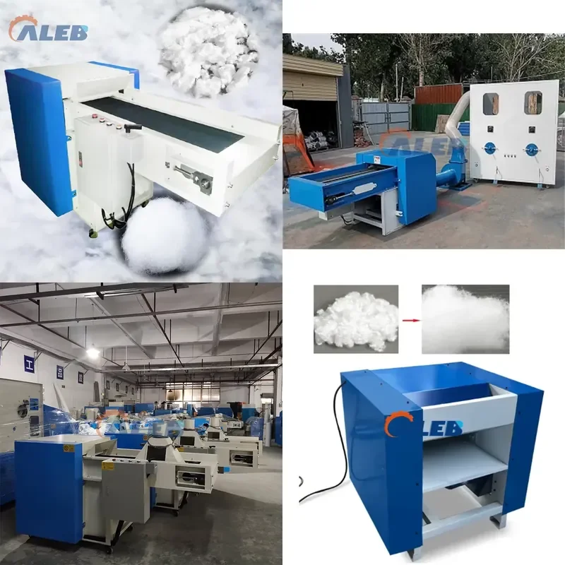 SFW Certificate Sheep Wool Opening Fluffing Machine with Motor for Waste Sweater and Old Fabric Recycling Cotton Processing