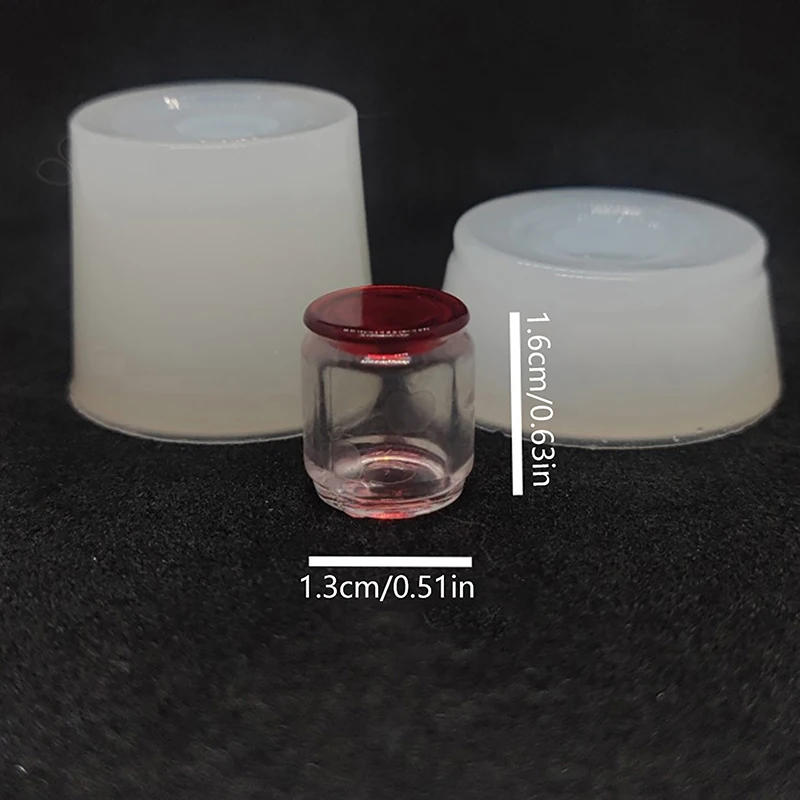 Puppenhaus Lebensmittel Jar Silikon Form Puppen Haus Mini Süßigkeiten Cookie Gläser Modell Spielzeug Puppenhaus Küche Zubehör