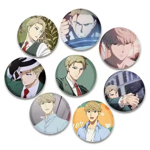 SPY×FAMILY Brooche Round Enamel Pin for Backpacks Decorative Cartoon Badge Fashion Jewelry Accessories Fans Gift Loid Forger
