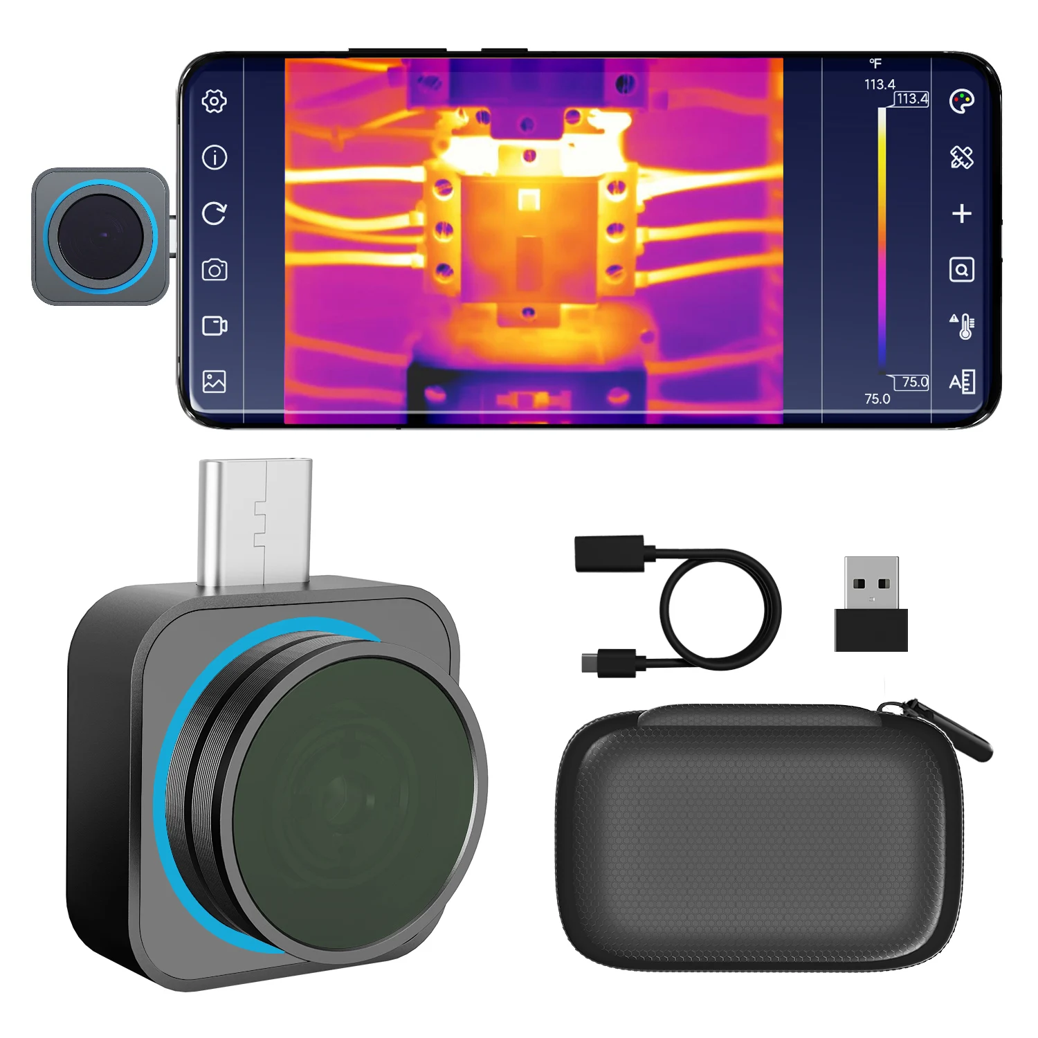 

MILESEEY TI256i TI160i Тепловизор с разрешением смартфонов Android