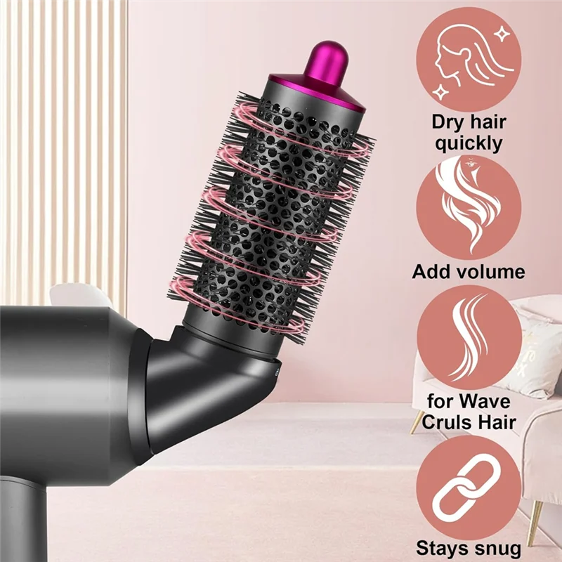 A98G-مرفق فرشاة مستديرة لـ Dyson Airwrap مع محول لملحقات مجفف الشعر دايسون، فرشاة تكثيف مستديرة