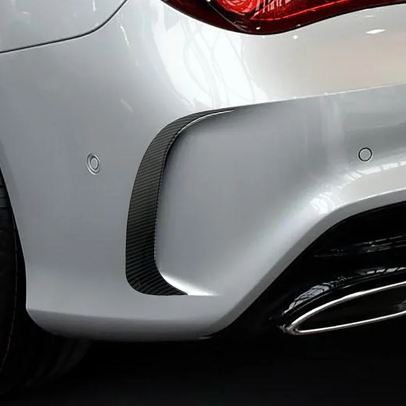 

Car Rear Side Flank Spoiler Air Knife Bumper Trim Strips For Audi A6 C7 2017 2018 Decoration Auto Exterior Accessories Stickers