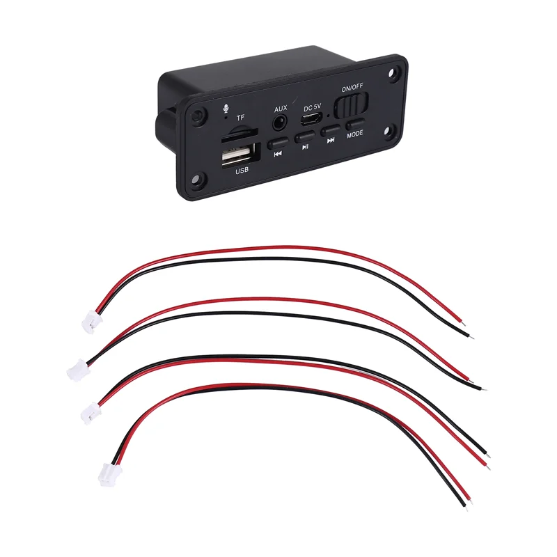 AEF7-Bluetooth 5.0 Modulo scheda di decodifica MP3 2 X 3W Altoparlante Modulo radio FM per auto 5V Supporto registrazione chiamata Funzione vivavoce