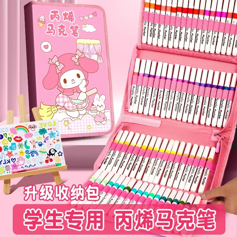 Sanrio Kuromi My melody Cinnamoroll Propylene Marker Set Portable Waterproof and Durable Student Art Special Watercolor Brush