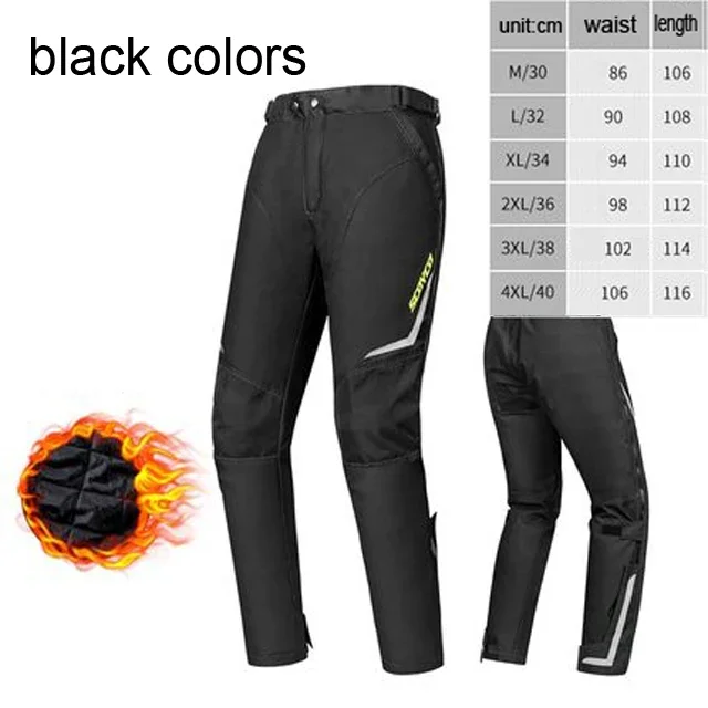 

SCOYCO Motorcycle Pants Men Motocross Keep Warm Pantalon Moto Riding Trousers Pants With Knee Protective Gear P072H