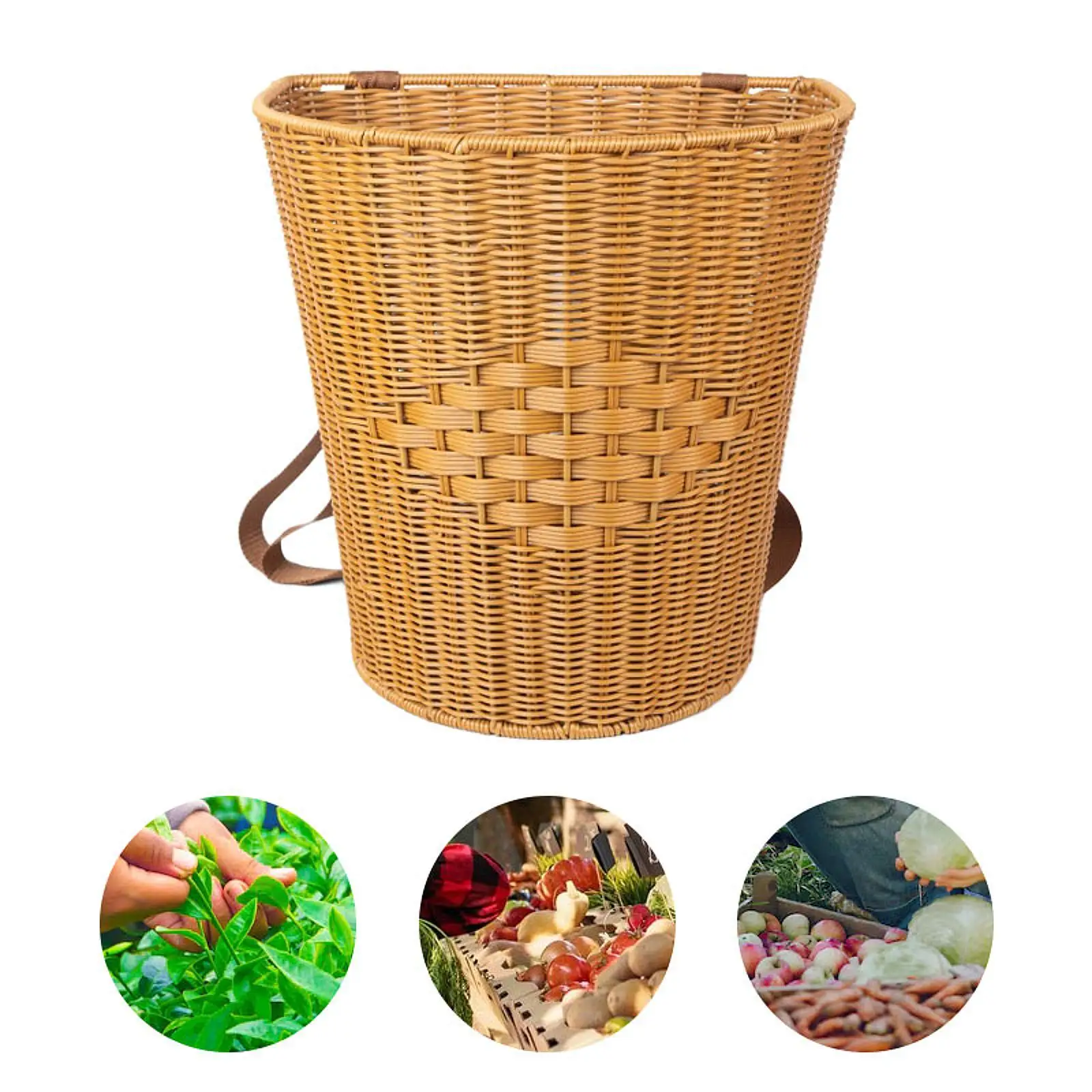 

Корзина для хранения Рюкзак Корзина для покупок Многофункциональная большая вместимость Простая в использовании Пасхальная корзина для пикника для хранения конфет