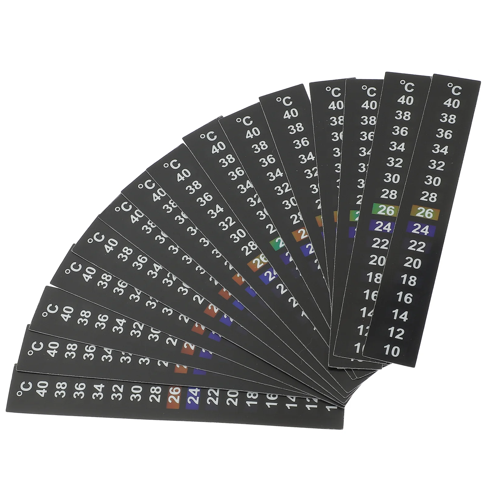 

15Pcs Aquarium Liquid Crystal Thermometer Strip Safe Practical Temperature Measuring Tool 10-40 Degree Thermometer Strip