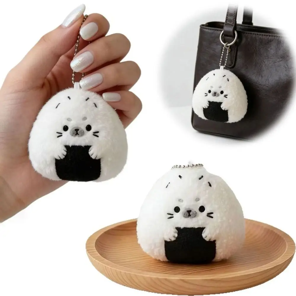 New Soft Seal Keychain Cartoon Style Removable Buckle Animal Pendant PP Cotton Filling Cartoon Seal Hanger Birthday Gifts