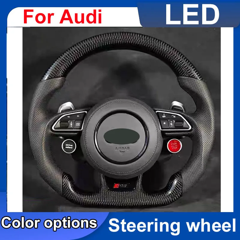 New Upgrade Carbon Fiber Alcantara Leather Steering Wheel For Audi RS A3 A4L A5 A6L A7 A8 q3 q5 q7 S3 S4 S5 RS3 RS4 Customized