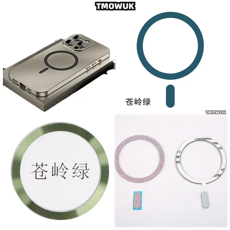 For Samsung Galaxy S25 S21 S22 S23 S24 Ultra Note 10 For Magsafe - High - Quality Metal Ring Sticker Plate For Wireless Charging