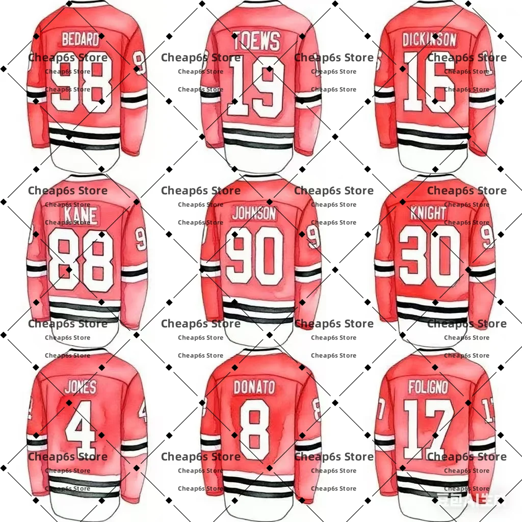 

Wholesale Men's Youth Embroidery Hockey Uniform Ryan Donato Connor Bedard Chicago Ice Hockey Jersey