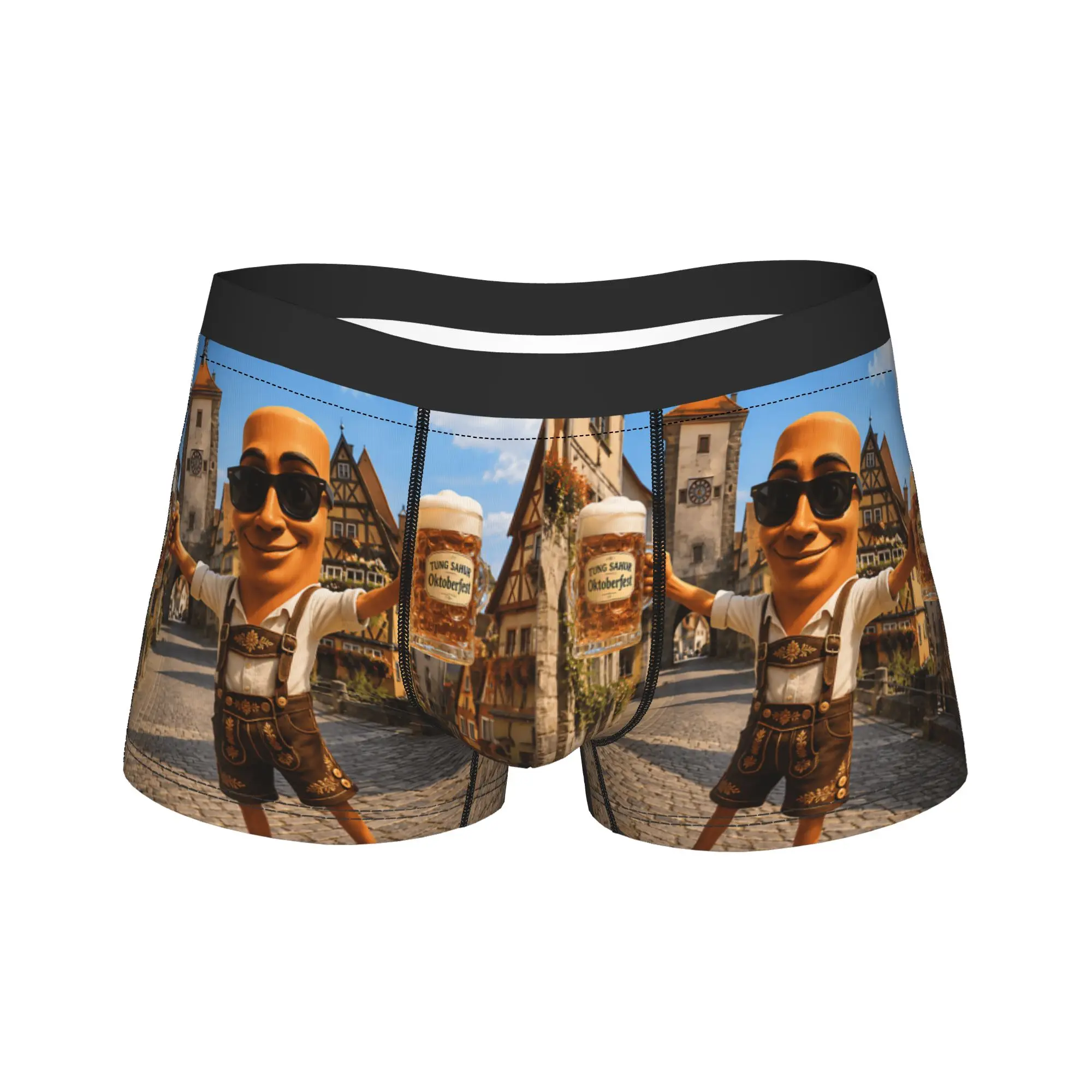 Partying with German Beer Lovers Bavarian Style Tung Sahur Underwear Panties Boxer Brief For Men Pouch Plus Size Boxer Shorts