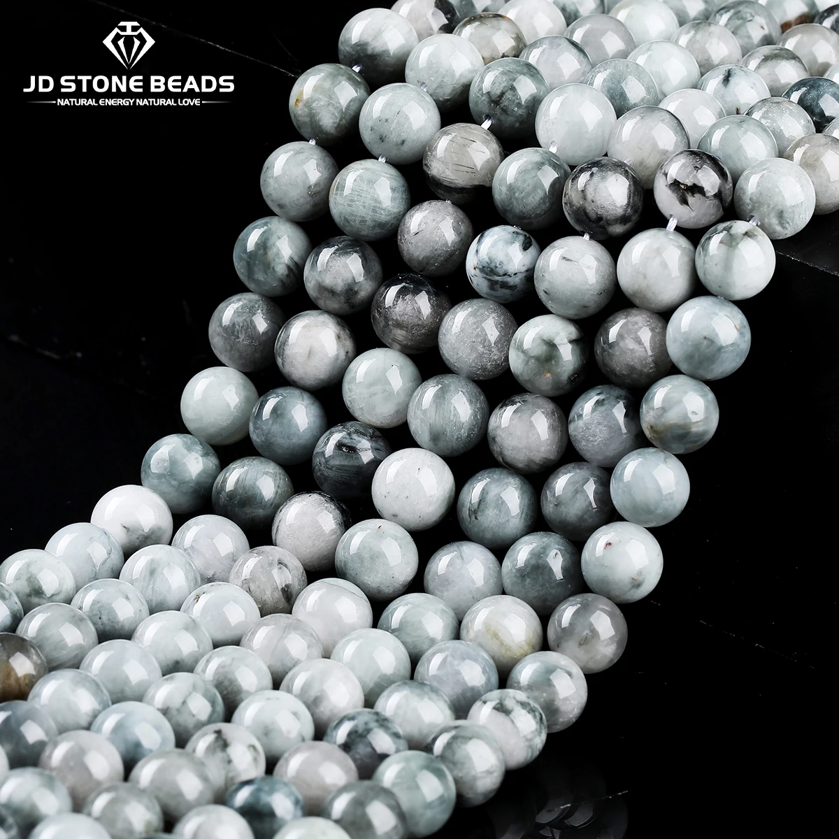 

6 8 10 12mm Natural Stone Eagle Eye Stone Beads Round Loose Spacer Beads for Jewelry Making DIY Bracelet Necklace Accessory 15"