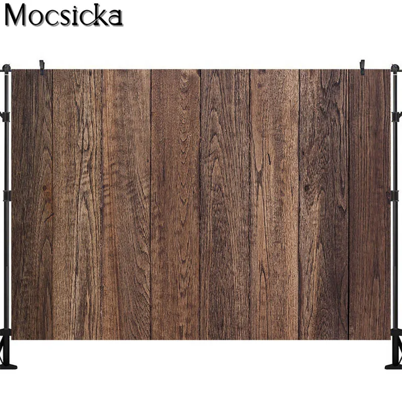 Mocsicka Wooden Board Floor Wallpaper Photography Backdrop Kid Photobooth Prop Studio Background Newborn Baby Portrait Photozone