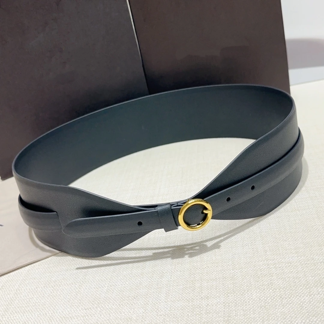 Vintage Wide Waistband Classic Waist Cover Cummerbund for Women Luxury Designer Slimming Body Shaping Fashion Accessory
