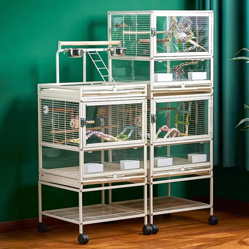 

Flight Glass Bird Cages Outside Goods Toys Goldfinch Plastic Bird Cages Pedestal Acrylic Parrot Bird Supplies