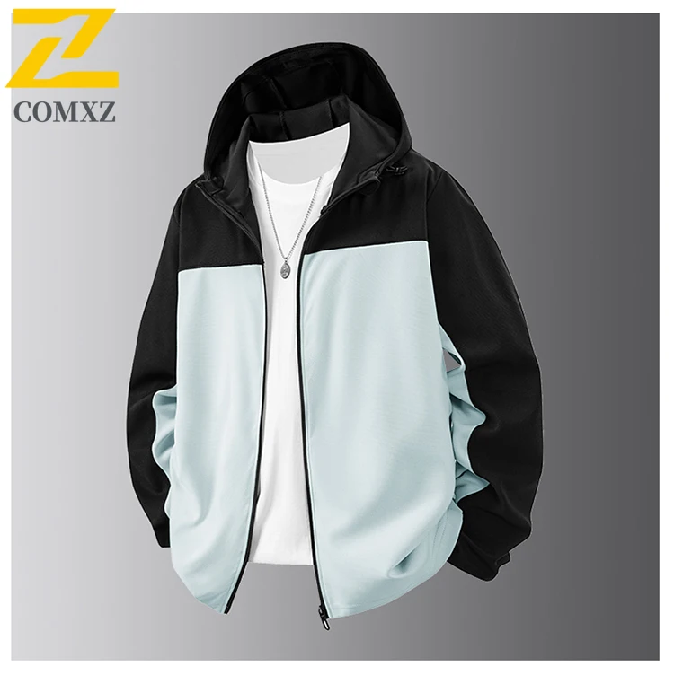 

Мужская повседневная куртка, весенне-осенняя модная универсальная ветрозащитная дышащая рабочая одежда, куртка с капюшоном, уличная дорожная дорожная куртка