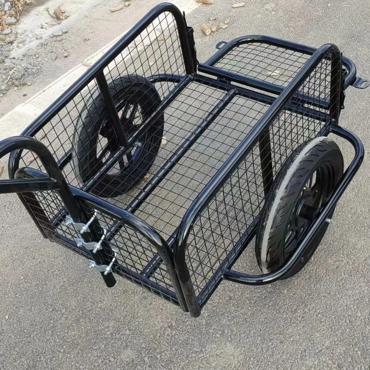 New hanging bucket outdoor pulling car electric car stall pulling goods camping fishing three wheels rear hanging small trailer