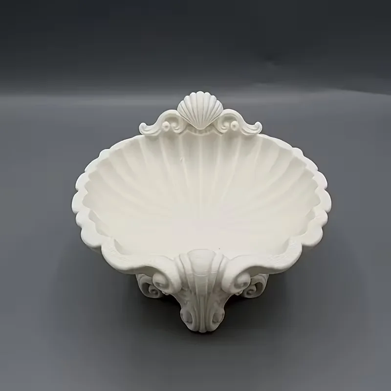 Ruffled Shell Jewelry Tray White Tray, Home Storage Tray, Desk, Office Desk, Theme Party Desktop Ornament