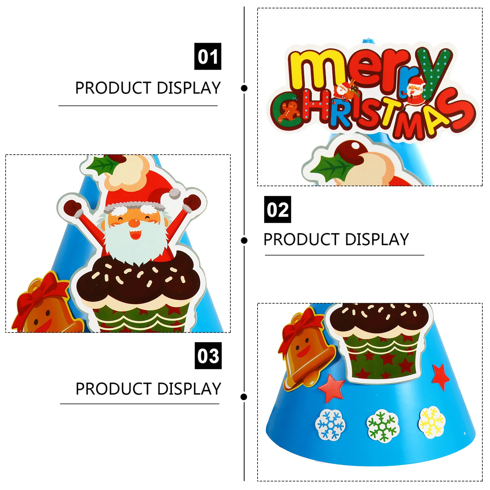 

5Pcs DIY Paper Hats Christmas Craft Kit Reusable Holiday Decoration Materials Family Fun Parent-Child Bonding Activity
