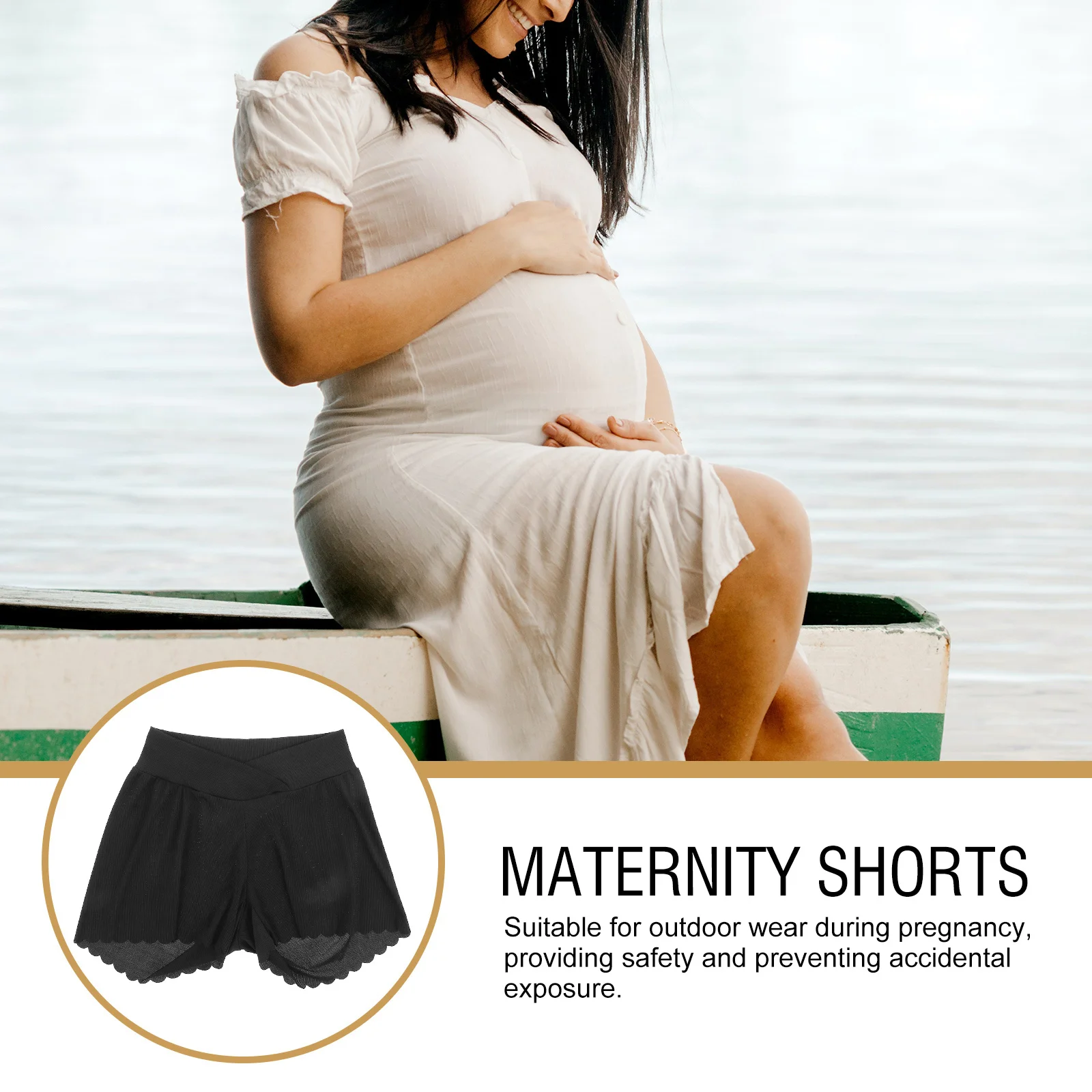 Loose Breathable Maternity Shorts for Women Comfortable Pregnancy Shorts Over Belly Postpartum Casual Wear Maternity Short