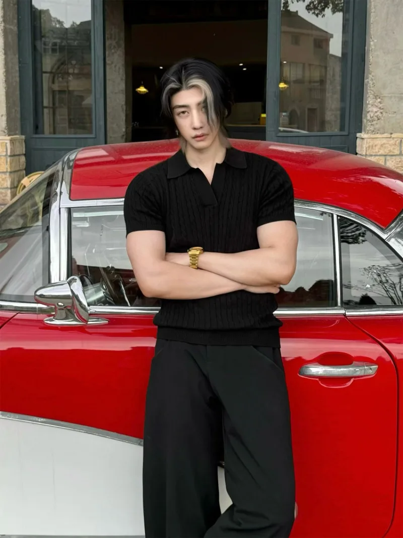 High Quality Men Shirt Summer Slim-fit Short Sleeves Summer