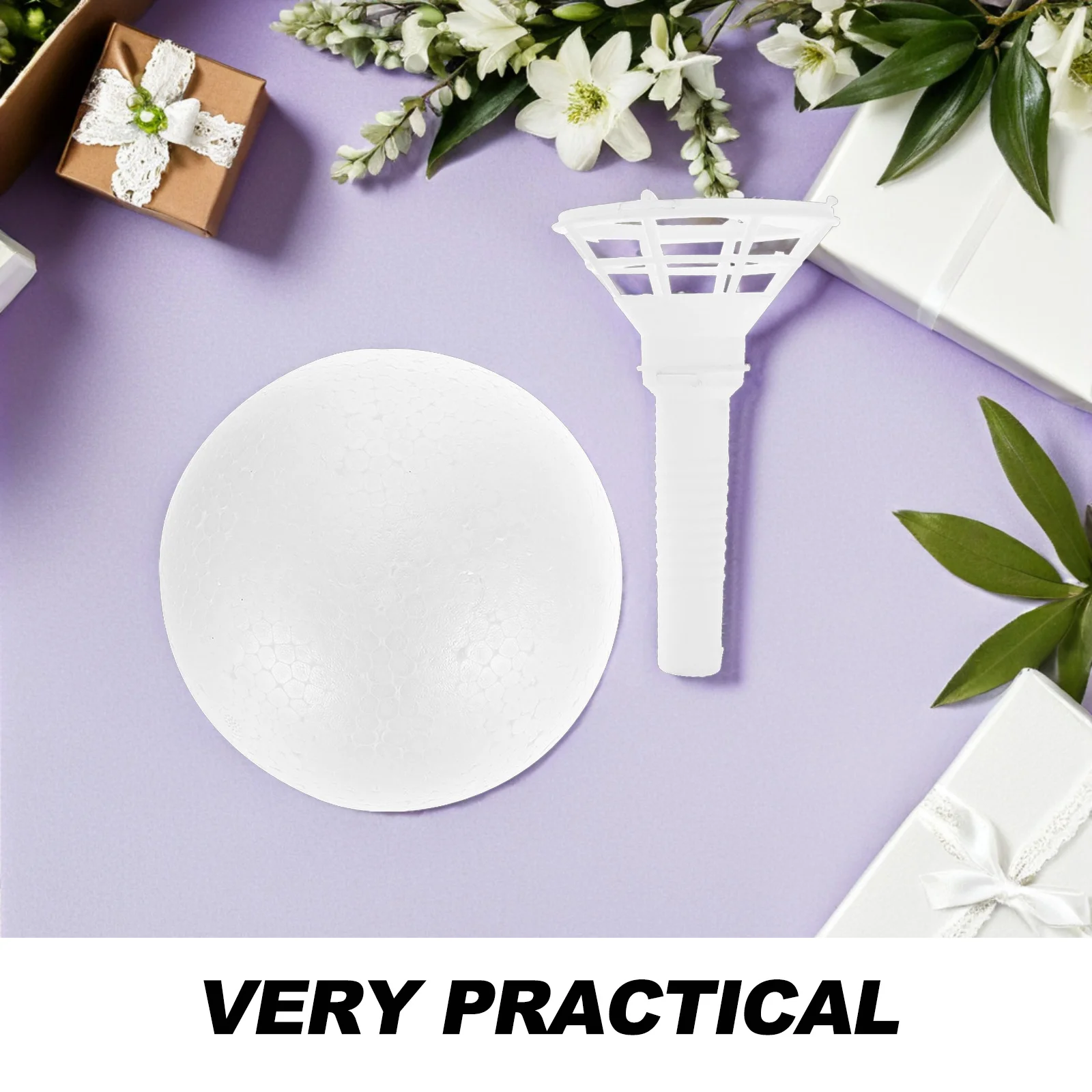 مجموعة واحدة من حامل باقة الزهور الإسفنجية للاستخدام في حفلات الزفاف، متينة وخفيفة الوزن وسهلة الحمل والتخزين #4