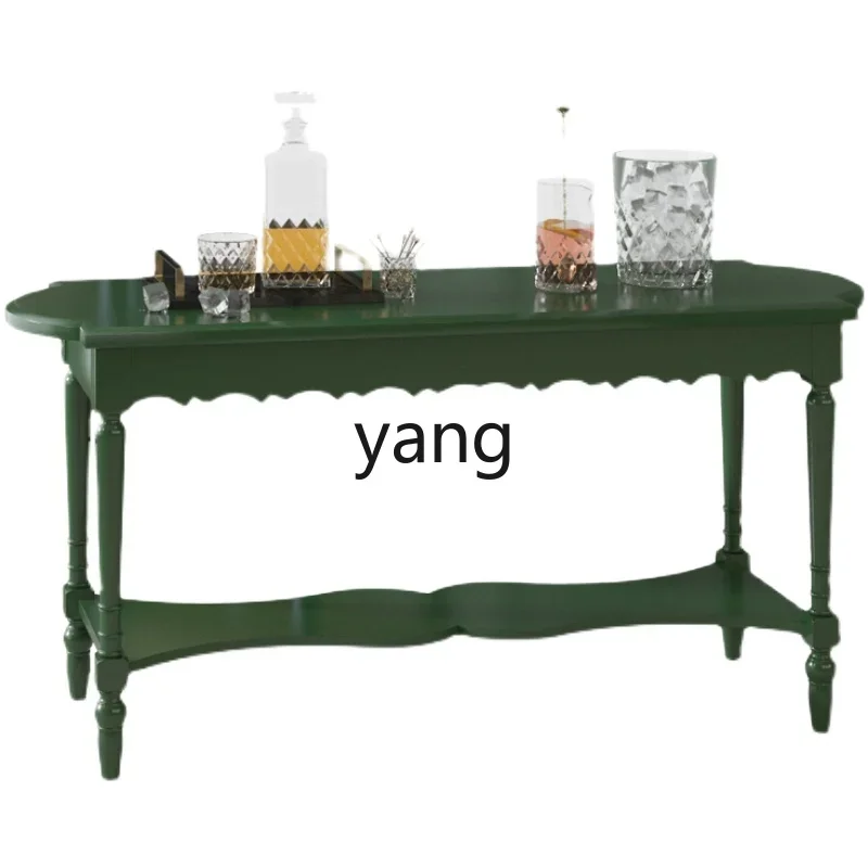 

CX Retro Small Bar Table Console Table Green Dining Table Console Customization